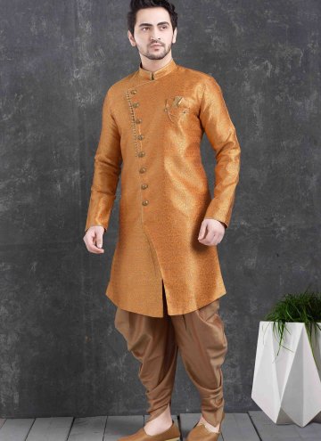 Elegant Orange Dhoti Kurta For Men