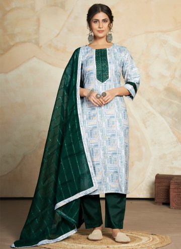 Adorable Multi Colour Blended Cotton Digital Print Trendy Salwar Suit