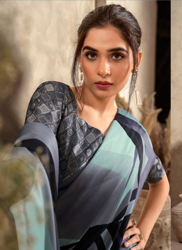 Alluring Multi Colour Satin Silk Designer Designer Saree for Ceremonial
