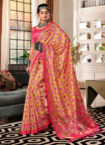 Attractive Patola Print Patola Silk Multi Colour Silk Saree