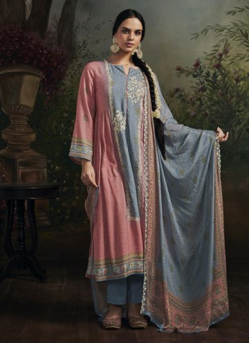 Charming Rose Pink Maslin Silk Digital Print Designer Pakistani Salwar Suit