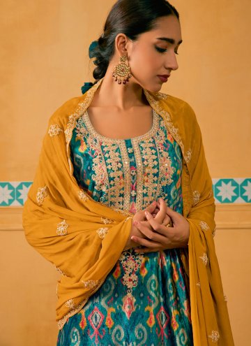 Digital Print Velvet Multi Colour Pakistani Suit