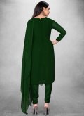 Embroidered Georgette Green Salwar Suit - 2