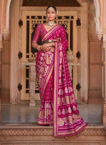 Fab Pink Banarasi Woven Classic Designer Saree for