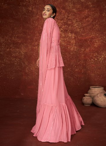 Fab Pink Georgette Embroidered Salwar Suit