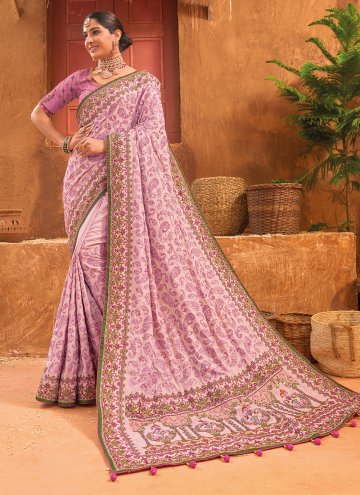 Glorious Lavender Banarasi Diamond Work Classic De