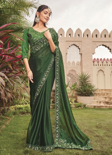 Green Shimmer Designer Classic Designer Saree