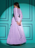 Lavender color Georgette Readymade Lehenga Choli with Embroidered - 2