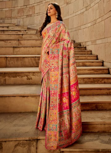 Multi Colour Silk Woven Classic Designer Saree for