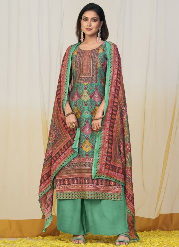 Multi Colour Trendy Salwar Suit in Muslin with Dig