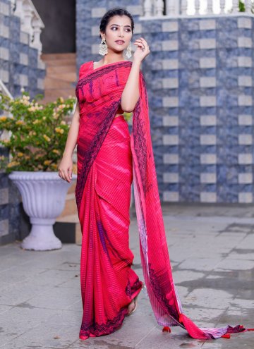 Multi Colour Trendy Saree in Faux Georgette with D