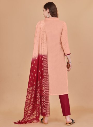 Peach Banarasi Booti Work Trendy Salwar Suit for Casual