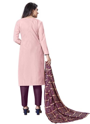 Pink Trendy Salwar Suit in Silk with Embroidered