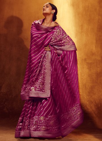 Rani Viscose Woven Designer Saree