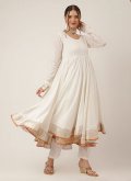 White Cotton  Designer Trendy Salwar Suit for Ceremonial - 1