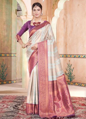Alluring Multi Colour Kanjivaram Silk Woven Design