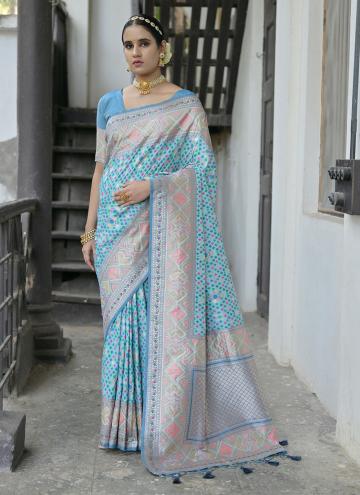 Attractive Firozi Paithni Woven Designer Saree for Ceremonial