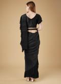Black color Sequins Work Imported Classic Designer Saree - 3