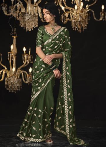 Border Silk Green Trendy Saree
