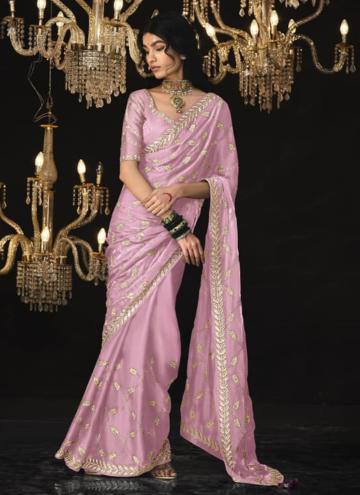 Border Silk Pink Traditional Saree