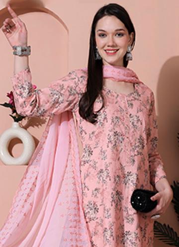 Digital Print Cotton  Pink Salwar Suit