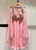 Embroidered Georgette Pink Salwar Suit - 4