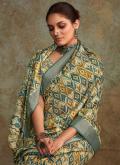 Green Handloom Silk Printed Classic Designer Saree for Ceremonial - 1