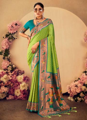 Green Paithni Woven Trendy Saree for Ceremonial