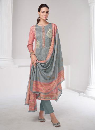 Multi Colour color Digital Print Satin Salwar Suit