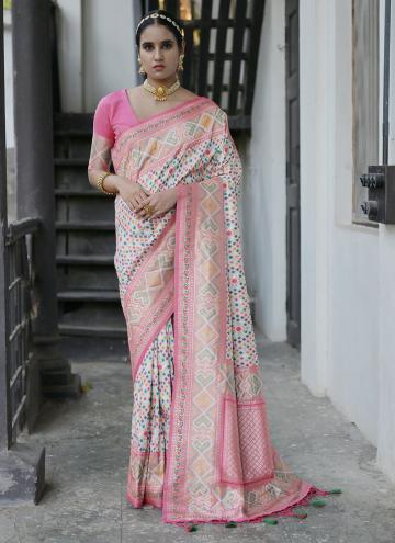 Paithni Designer Saree in Pink Enhanced with Woven