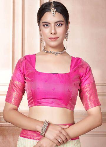 Pink and Sea Green Kanjivaram Silk Woven Classic Designer Saree