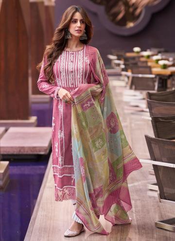 Pink color Cotton  Salwar Suit with Digital Print