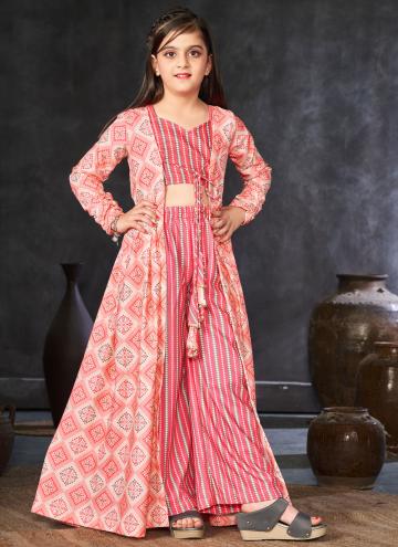 Pink color Faux Georgette Salwar Suit with Digital