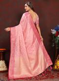 Pink Trendy Saree in with Woven - 2