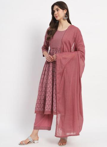 Purple color Cotton  Trendy Salwar Kameez with Sequins Work