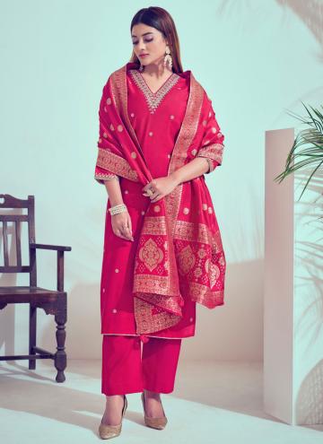 Rani Silk Embroidered Salwar Suit