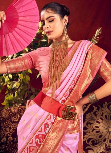 Rose Pink Paithni Woven Classic Designer Saree